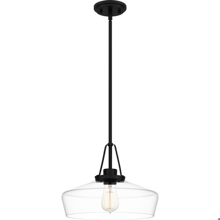 Quoizel Haven 1-Light Matte Black Pendant QP5584MBK